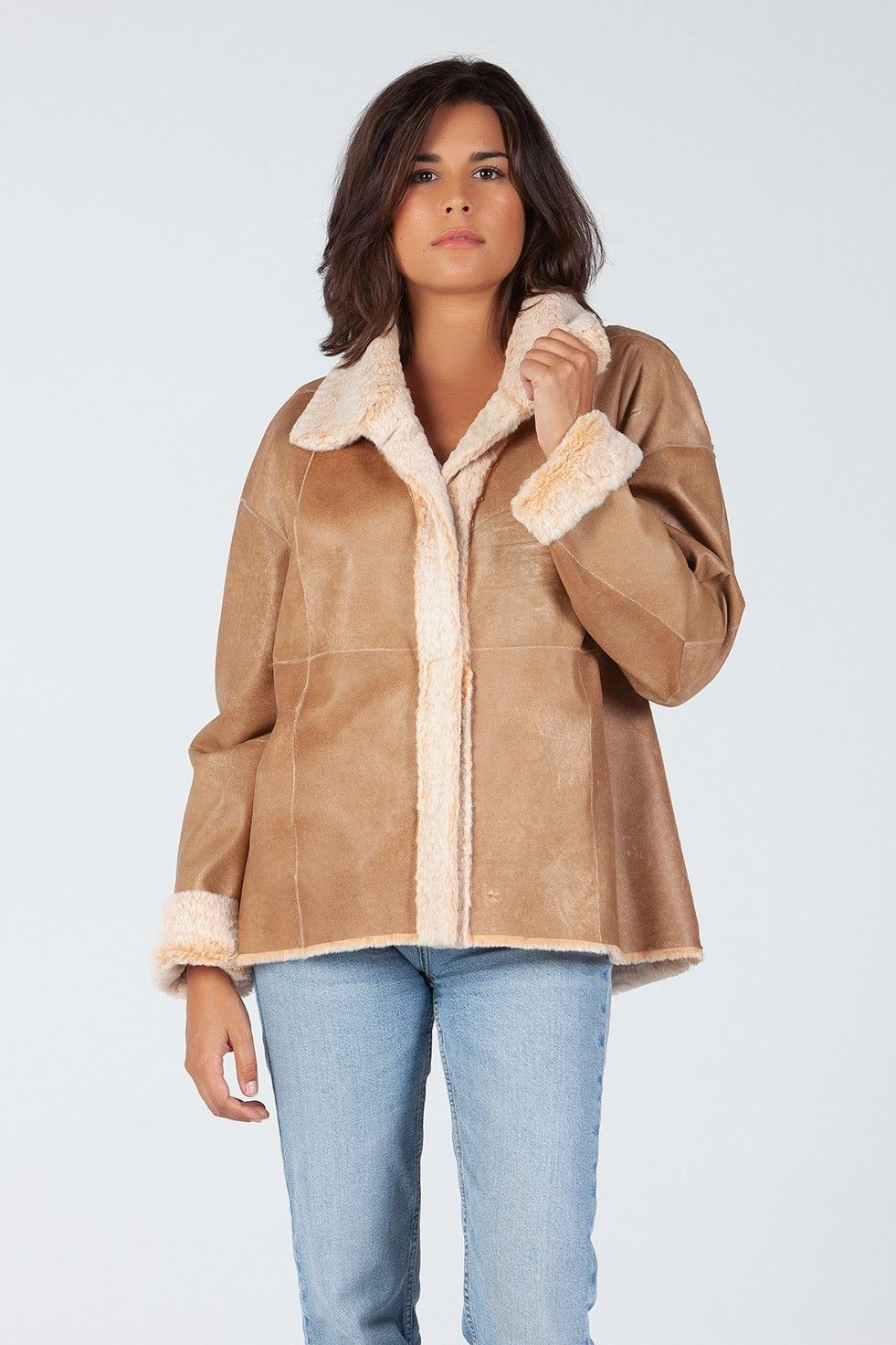 CHAQUETA CONEJO REVERSIBLE