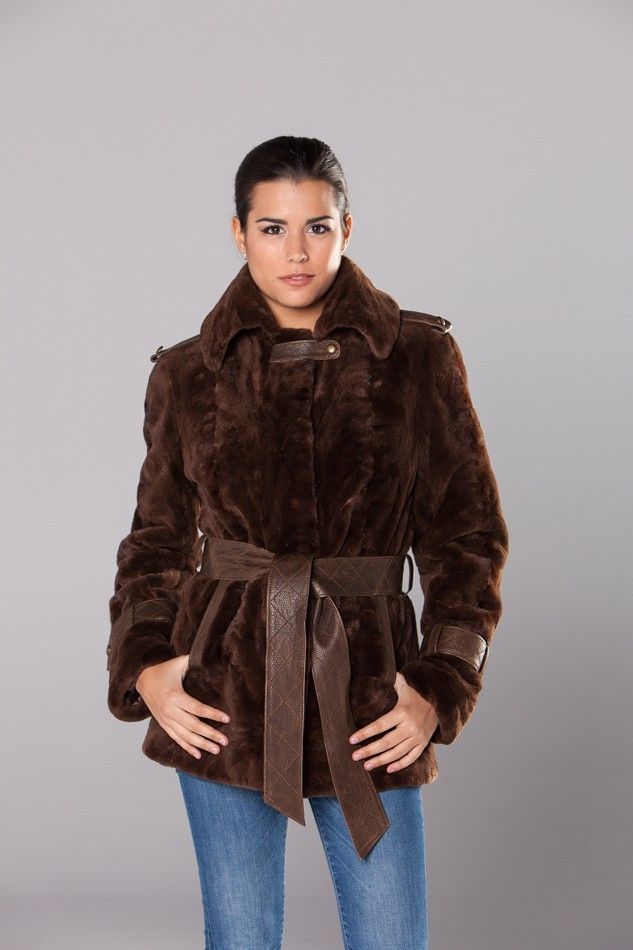CHAQUETA PATAS VISON RASADO
