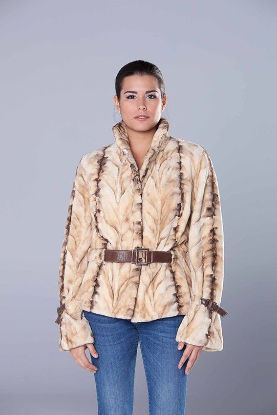 CHAQUETA PATAS VISON RASADO