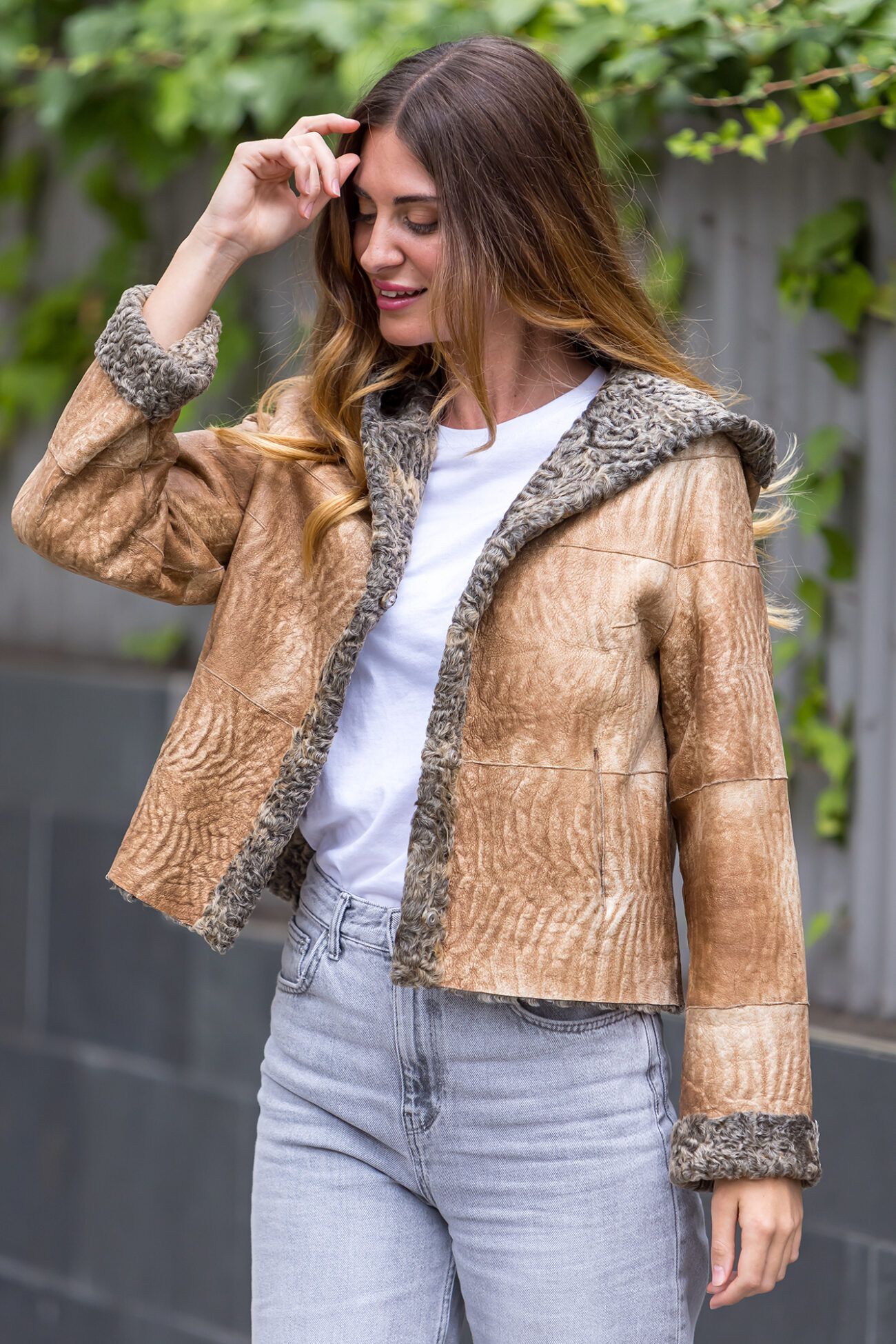 CHAQUETA ASTRACÁN REVERSIBLE