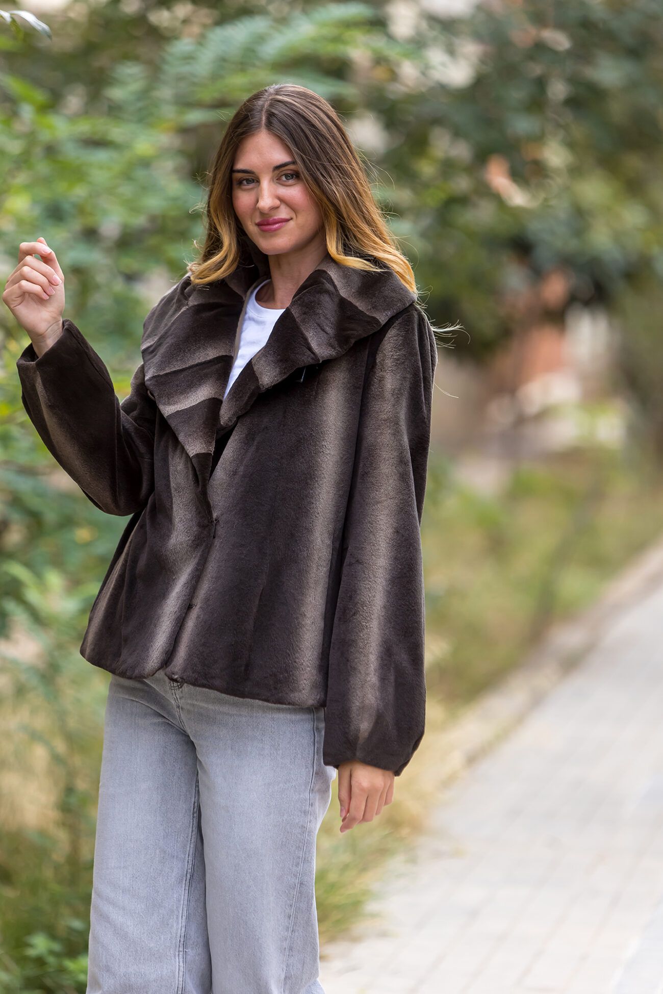 CHAQUETA VISON RASADO