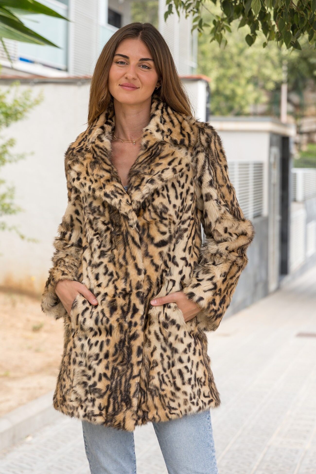 CHAQUETÓN CABRA ANIMAL PRINT