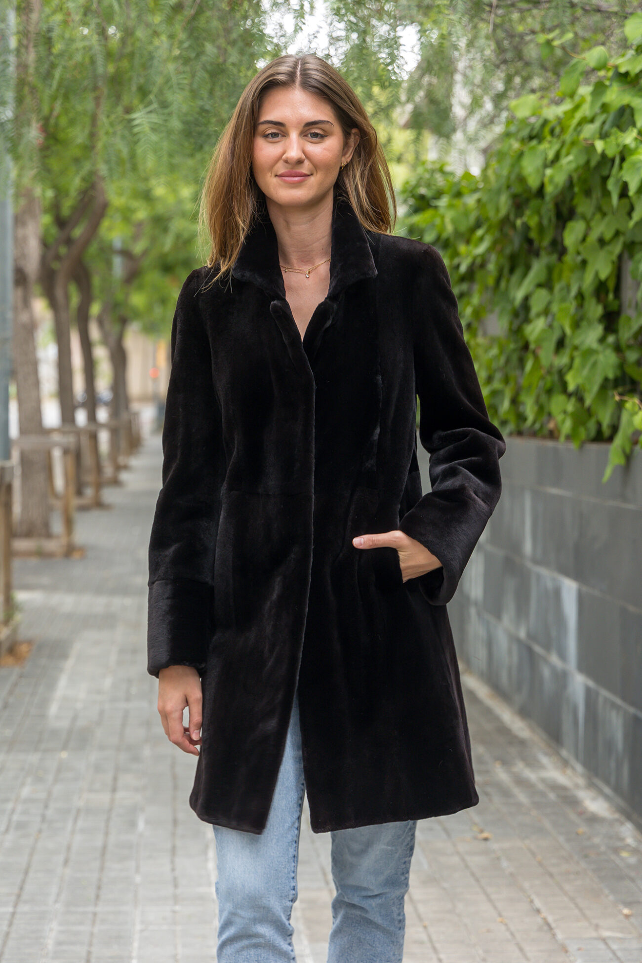 CHAQUETÓN VISON RASADO
